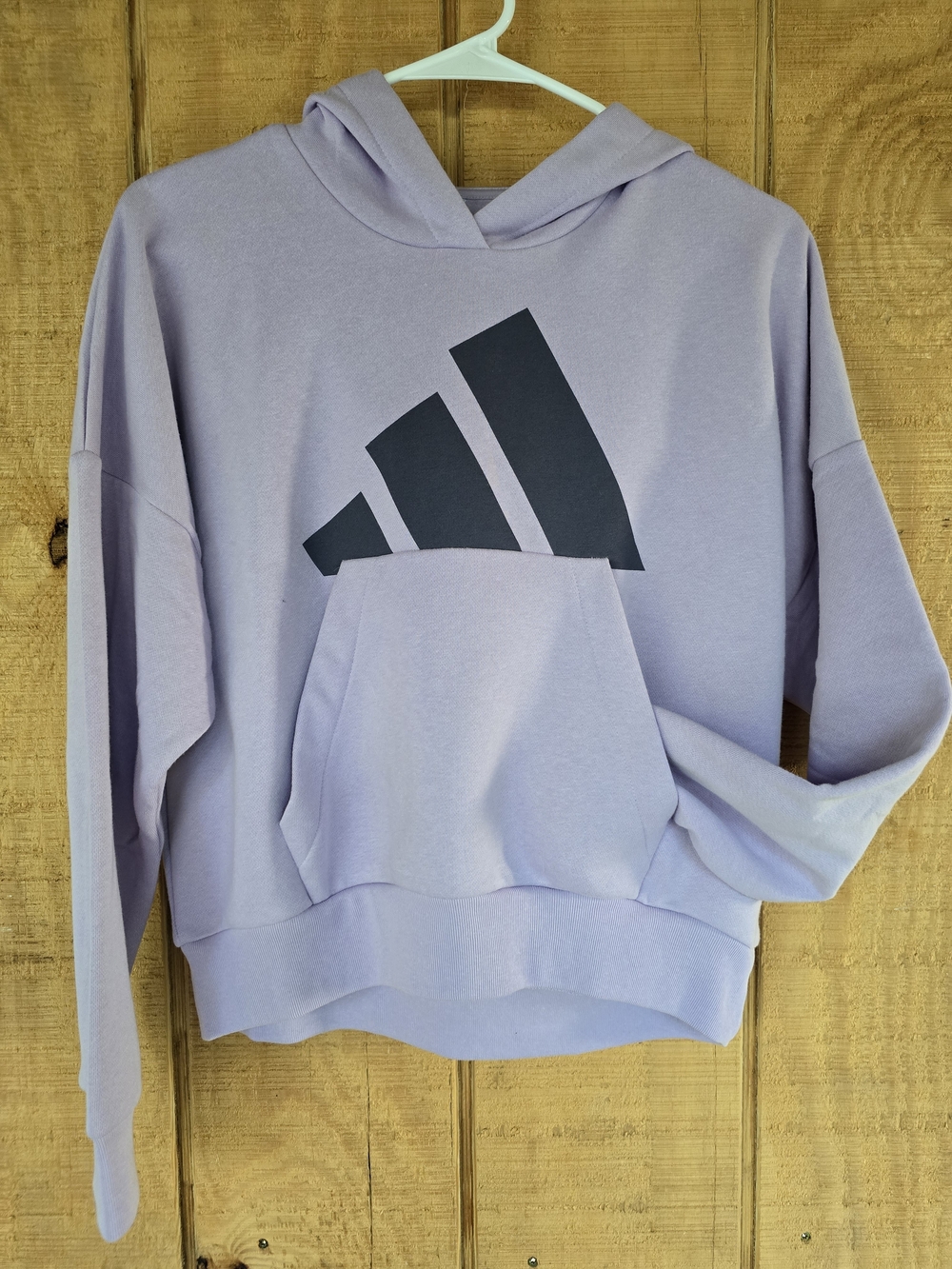Adidas Girls's Lavender Hoodie Sweatshirt with Front Logo